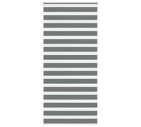 Yisssmeng Store enrouleur double Zebra Klemmfix 95 x 200 cm, gris foncé, store occultant avec chaînette, clip de câble, pour salon, chambre à coucher, bureau