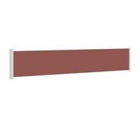 Yisssmeng Store latéral extensible 117 x 600 cm marron, polyester résistant aux UV avec revêtement PU, acier revêtu par pulvérisation, fonction retour automatique, peu encombrant