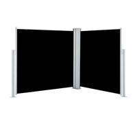 Yisssmeng Store latéral extensible noir 100 x 600 cm, polyester résistant aux UV avec revêtement PU, fonction retour automatique, peu encombrant pour balcon, terrasse et jardin