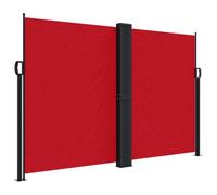 Yisssmeng Store latéral extensible rouge 160 x 1200 cm, brise-vue de balcon résistant aux intempéries, en 100 % polyester avec revêtement PU, cadre robuste en acier et aluminium, design peu encombrant