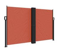 Yisssmeng Store latéral extensible Terre cuite 140 x 1200 cm, brise-vue, balcon et terrasse, polyester robuste avec revêtement PU, store vertical pour jardin, balcon, terrasse et bureau