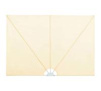 Yisssmeng Store latéral pliable crème 400 x 200 cm en polyester résistant aux intempéries avec cadre en acier revêtu par pulvérisation, protection solaire pliable pour balcon, terrasse et jardin