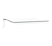 Yisssmeng Store rétractable 450 x 350 x 165 cm - Auvent à bras articulé pour terrasse et jardin - Cadre robuste en aluminium et tissu durable - Utilisation manuelle et télécommandée - Blanc