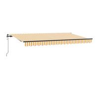 Yisssmeng Store Rétractable Motorisé 350x200 cm Auvent Terrasse Jaune | Protection solaire rétractable en cadre aluminium et toile, parfaite pour aménager votre terrasse, patio ou jardin.