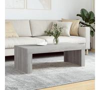 Yisssmeng Table basse gris Sonoma 102 x 50 x 36 cm en bois - Design moderne avec plateau de table stable - Petite table d'appoint robuste pour salon, canapé et plus encore