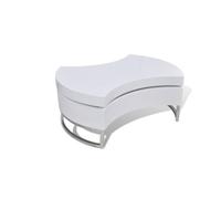Yisssmeng Table basse pivotante en MDF blanc brillant 80 x 32,5 cm