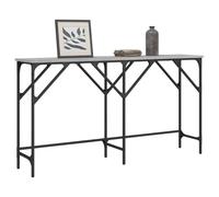 Yisssmeng Table console grise Sonoma 140 x 29 x 75 cm en matériau dérivé du bois avec cadre en métal, petite table d'appoint design moderne, stabilité jusqu'à 80 kg, pour couloir, salon, chambre à