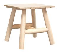 Yisssmeng Table d'appoint en épicéa massif - Table basse carrée 49 x 49 x 50 cm - Table en bois massif solide pour salon, balcon et terrasse - Bois naturel