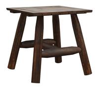 Yisssmeng Table d'appoint en épicéa massif - Table basse stable de 49 x 49 x 50 cm - Aspect rustique - Table en bois polyvalente pour salon, balcon et jardin