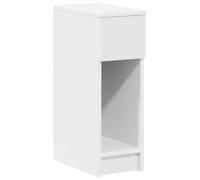 Yisssmeng Table de Chevet 1 Tiroir Bois d'Ingénierie Blanc 20x36x60 cm | Format étroit idéal pour petite chambre, rangement pratique avec tiroir et niche pour vos affaires de nuit.