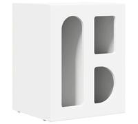 Yisssmeng Table de Chevet 3 Étagères Bois d'Ingénierie Blanc 40x35x50 cm | Meuble d'appoint compact pour chambre et petit espace. Rangez vos livres et lampe de nuit sur ses étagères ouvertes.