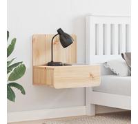 Yisssmeng Table de chevet en pin massif - 44 x 32,5 x 40 cm - Marron - Avec 2 tiroirs - Design classique - Console robuste pour chambre à coucher, salon, couloir