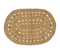 Yisssmeng Tapis bohème en jute tissé à la main avec design moderne robuste et durable pour salon, chambre à coucher, salle à manger Marron 183 x 122 cm