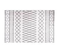 Yisssmeng Tapis noir blanc 160 x 230 cm lavable en machine velours design moderne robuste pour salon, chambre à coucher, salle à manger, couloir