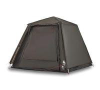 Yisssmeng Tente de pêche pour 4 personnes, tente de camping avec système de libération rapide, marron, 260 x 260 x 211 cm, tente avec auvent et sac de transport pour extérieur et camping