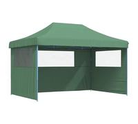 Yisssmeng Tente de Réception Pliable 440x292 cm avec 3 Parois Vert | Barnum pliant pop-up pour événements en plein air, mariage et barbecue dans le jardin ou la cour.