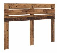 Yisssmeng Tête de lit 140 cm aspect bois vieilli - Tête de lit moderne en bois pour lit double - Design fin - Paroi arrière rectangulaire pour chambre à coucher - 143 x 100 cm