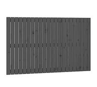 Yisssmeng Tête de lit murale grise 140 x 3 x 90 cm en pin massif - Tête de lit classique à montage mural pour lits sans tête de lit - Paroi arrière élégante pour chambre à coucher et chambre d'amis