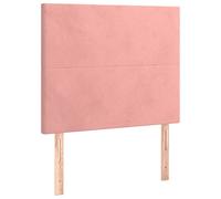 Yisssmeng Tête de lit rembourrée en velours, rose, 80 x 5 x 118/128 cm, réglable en hauteur, avec pieds en bois, élément de dossier doux pour lit simple et lit à sommier tapissier, décoration de