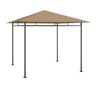 Yisssmeng Tonnelle de Jardin 3x3x2,7 m Barnum Métal avec Toit Taupe