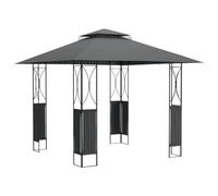 Yisssmeng Tonnelle de Jardin 3x3x2,7m Belvédère en Acier Anthracite