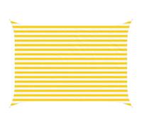 Yisssmeng Voile d'ombrage à angle droit - 3,5 x 2,5 m - Jaune et blanc - Voile d'ombrage en polyester Oxford résistant - Protection contre le vent et l'ombre pour jardin, balcon et camping