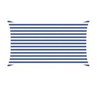 Yisssmeng Voile d'ombrage à angle droit - 3,5 x 2 m - Bleu et blanc - Tissu polyester Oxford robuste - Protection contre le vent - Ombre, terrasse, jardin, balcon, camping