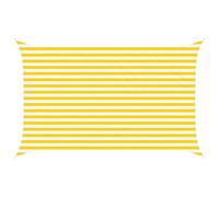 Yisssmeng Voile d'ombrage à angle droit - 4 x 2,5 m - En polyester Oxford - Ombrage - Pour terrasse, jardin, balcon - Protection contre le vent - Jaune et blanc - Avec 4 cordes de fixation
