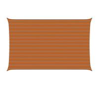 Yisssmeng Voile d'ombrage à angle droit - 8 x 5 m - En polyester Oxford - Protection contre le vent - Pour terrasse, jardin, balcon, piscine, camping - Orange et marron - Robuste avec cordes et