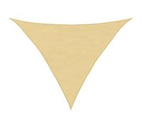 Yisssmeng Voile d'ombrage sable 3 x 3 x 4,24 m, triangulaire, en polyester Oxford, résistant aux intempéries, avec protection UV, peu encombrant, pour balcon, terrasse, jardin, camping