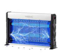 YISSVIC Lampe Anti Moustique Intérieur avec Cordon de 2M et 2 Bases Fixes Tue Mouche LED Destructeur d'Insectes Efficace Contre Moustiques, Mouches et Autres Insectes Volants