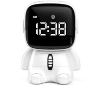 YISSVIC Reveil Enfant Reveil Ado Garçon 2 Alarme Son Réglable 5 Musiques d'Alarme Fonction de Repétition Minuterie Personnalisable 12/24 Heure Port USB Rechargeable