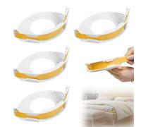 Yistoi 4 Piece Tendeur Drap Housse, Attache Drap Housse, Bloc Drap Housse Angle, Fastening Sheets, Fitted Sheet Holder Adjustable, no More Loose Sheets, Fitted, One-Time Easy Installation