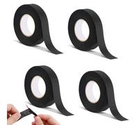 Yistoi 4 Pieces Ruban de Câbles Noir, Scotch Noir Resistant, Résistant À La Chaleur Rubans, pour Câbles Automobiles et Domestiques, Réduction du Bruit Acoustique, Isolation Ignifuge