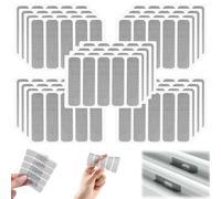Yistoi 40 Pièces Kit Moustiquaire Fenêtre Auto-adhésif, Patch de Réparation, Anti-Moustiques et Insectes - Gris
