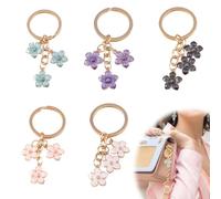 Yistoi Porte Clef en Forme de Fleur, Porte Clé Femme, Pendentif de Sac pour Femme, for School Bag Charms, Mobile Phone Case Charms, A Lovely Accessory for Femmes et Jeunes Filles