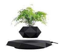 YISUIPU Pots de fleurs en lévitation flottants à suspendre pour petites plantes Élevez votre niveau d'espace avec le pot de fleurs flottant - Superbe décoration de maison et de bureau (noir)