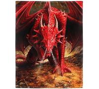 YISUMEI - Couverture 100 x 150 cm - Couverture polaire créative rouge dragon de feu - Sensation cachemire - Convient pour lit ou canapé