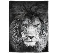 YISUMEI Couverture 150 x 200 cm, en flanelle douce, en polaire douce, jeté de lit, hipster, lion