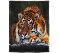 YISUMEI Couverture 150 x 200 cm - Flanelle douce - Couverture polaire - Couvre-lit tigre