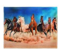 YISUMEI Couverture douce et chaude en flanelle polaire Motif chevaux du désert 150 x 200 cm