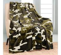 YISUMEI Couverture en polaire douce, chaude et confortable pour camping, cadeaux pour enfants, adultes et hommes Vert 150 x 200 cm