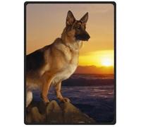 YISUMEI - Couverture polaire douce - Adorable chien berger allemand, 150 x 200 cm, convient pour lit ou canapé