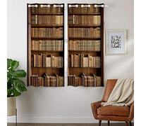YISUMEI - Lot de 2 rideaux occultants à isolation thermique avec œillets pour chambre à coucher, salon, bibliothèque - 110 x 160 cm (l x P)