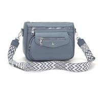 YISUOHOOM Sac Bandouliere Femme Multipoches Sac a Main Femme Bandoulière Bleu Clair Avec 5 poches zippées et 7 compartiments