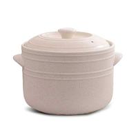 YISUPP Casserole Japonaise Donabe Cuiseur à Riz Casserole en Céramique Résistante à La Chaleur Pot Chaud Pot De Riz en Faïence,White-4L