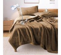 YISURE Couverture imperméable pour Adultes 200x150, Marron/Tan | Couverture réversible Housse de Protection Anti-Fuite pour lit Matelas canapé Contre Pipi et Taches