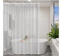 YISURE Rideau de Douche Transparent 100 x 200 Clair PEVA imperméable | rideau douche plastique avec aimants, largeur 100 x hauteur 200cm