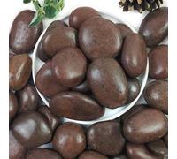 YISZM Roches de rivière rouge de 18,1 kg pour aménagement paysager, galets naturels de 5 à 7,6 cm pour plantes d'intérieur, pierres décoratives hautement polies pour jardin, extérieur et intérieur