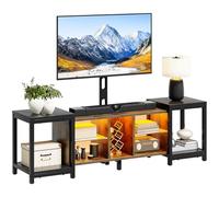 YITAHOME 104-174CM cm Extensible Meuble TV de Support de télévision réglable avec Support d'installation de télévision pour téléviseurs jusqu'à 70 Pouces avec 7 LED RVB 22 Modes Lumières